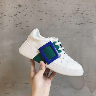 2020 New sneakers Women Fashion Vulcanized Shoes Woman Platform Chunky Ladies Trainers Lace Up Spring Female Flat