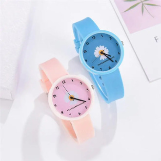 2020 New Sports Children Watches for Boy Girl Waterproof Swimming Wristwatch Kids Silicone Quartz Cute Small Chrysanthemum Watch