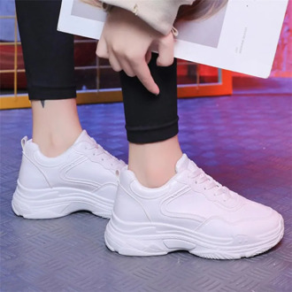 2020 New Spring Fashion Women Casual Shoes Leather Platform Shoes Women Sneakers Ladies White Trainers Chaussure Femme