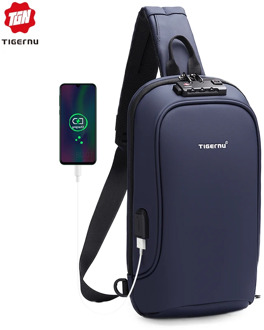 2020 New Tigernu Fashion Style Men Bags Casual Splashproof Chest Bag High Quality Men chest Bags Male