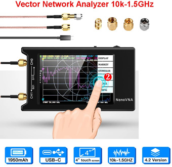 2020 New Verison NanoVNA-H4 4 Inch 10KHz~1.5GHz VNA HF VHF UHF UV Vector Network Analyzer Antenna Analyzer