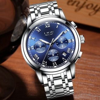 2020 New Watches Men Luxury Brand LIGE Chronograph Men Sports Watches Waterproof Full Steel Quartz Men's Watch Relogio Masculino