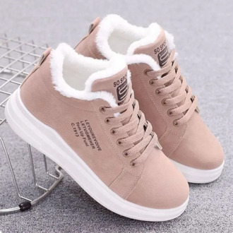 2020 New Women's Casual Sports Winter Sneakers Plush Fur Warm Women's Shoes Short Plush Comfortable Female Trainers Shoes