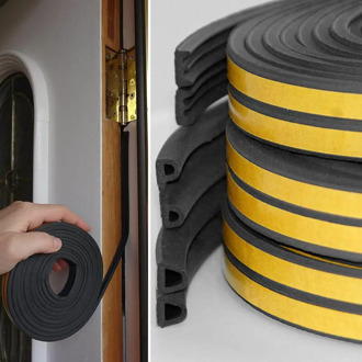 2020 Newest Draught Excluder Self Adhesive Rubber Door Window Seal Strip Roll Foam Sealing Strips