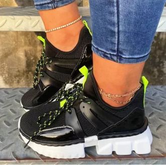 2020 on Sale Patchwork Shoelaces Flat Platform Sneakers Cozy Leisure Footwear Shoes Women Vulcanize Zapatos Mujer Casual Shoes