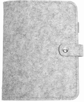 2020 Planner Agenda Binder Loose Leaf Diary Felt Planner Journal Diary Cover A5 Gray A5 Felt Notebook Covers (No Inner Page)