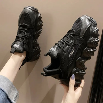 2020 Platform Spring Lady Sneakers Women Shoes Fashion Female black Sneakers with High Sole Shoes Women High Top Chunky Sneaker