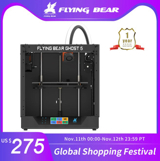 2020 Popular Flyingbear-Ghost 5 3d Printer full metal frame diy kit with Color Touchscreen gift TF Shipping from Russia