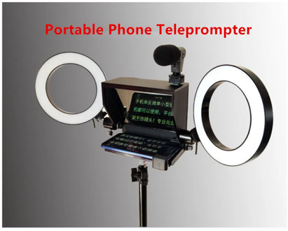 2020 Portable Prompter Smartphone Teleprompter With Remote Control News Live Interview Speech For Mobile Phone