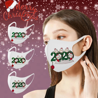 2020 Quarantine Christmas Party Gift Santa Claus Mask Personalized Hanging Ornament Pandemic Print Design