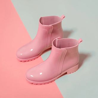 2020 Rain Boots Soft Fashion Color Waterproof Shoes Keep Warm and Velvet High Quality Winter Anti-skip Ankle Ankle Boots
