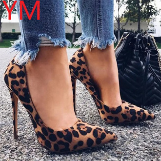 2020 Sexy Women Pumps Spring/Autumn High heels Pointed Toe leopard Female Wedding Shoes Sexy High Heel shoes for Women Pumps