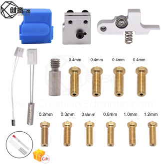 2020 Sidewinder X1 and Genius Original Silicone Nozzle Kit Volcano Hotend Metal Titan Extruder Idler Arm 0.4mm Nozzle