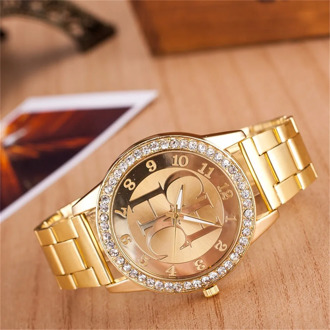 2020 special offer new high quality CH ladies sports quartz watch fashion rose gold stainless steel rhinestone digital watch