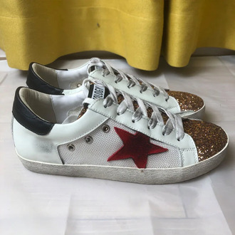 2020 spring and autumn new sequins with sneakers leather white shoes dirty shoes leather hand-made old couple low-top shoes