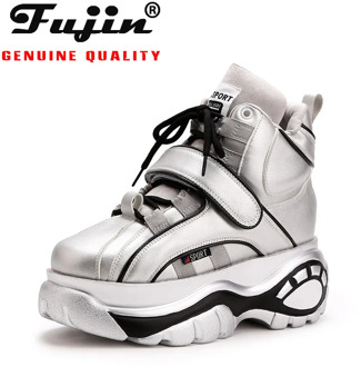 2020 Spring New High Quality Women Sneakers Shoes Woman Flat Vulcanized Shoes Leather Thick-Soled Sports Platform Shoes