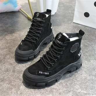 2020 spring new ladies fashion shoes autumn comfortable Martin leather boots thick ankle boots female L1173