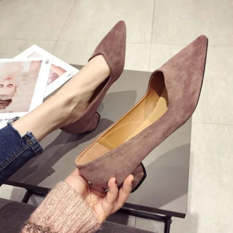 2020 Spring Women Shoes Pointe Office Ladies Shoes Low Heels Women Pumps Elegant Woman High Heels A738