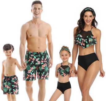 2020 Summer Family Swimsuit Mommy and Me Clothes Mom Father Son Mother and Daughter Bikini Beach Shorts Couple Matching Swimwear
