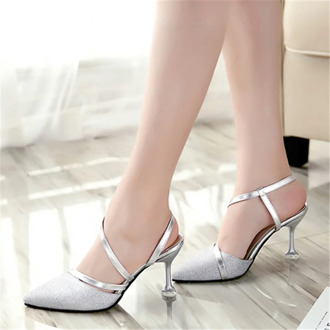 2020 Summer heel High Heels Sandals lady Pumps classics slip on Shoes sexy Women party shoes gold silver Wedding Slingbacks