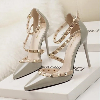 2020 Summer Shoes Women high heels pointed toe pumps Sexy Rivet ankle strap thin heels Female Sandals fashion ladies shoe party