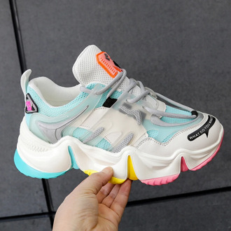 2020 Summer Women Sneakers Vulcanize Breathable Rainbow Color Fashion Casuals Height Increasing Female Chunky Zapatos De Mujer