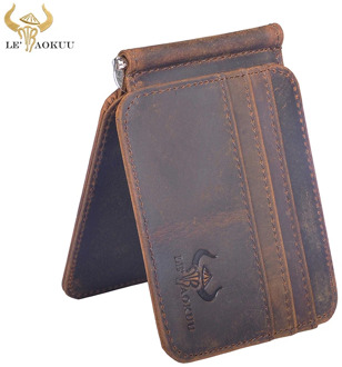 2020 Trend Brand Unisex Quality Leather Design Fashion Gift Slim Wallet Travel Front Pocket Money Clip Mini Clamp Purse XYX-C044