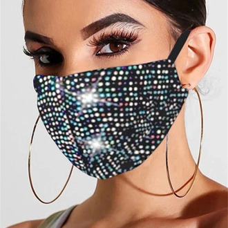 2020 Trendy Shiny Crystal Face Mask Women for Female Vintage Fishing Net Popular Party Nightclub Jewelry Gift