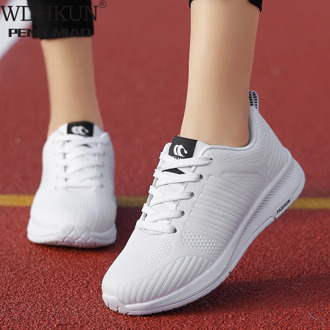 2020 Ultralight Waterproof PU Leather Women Sneakers Black White Outdoor Comfortable Flats Walking Shoes Woman