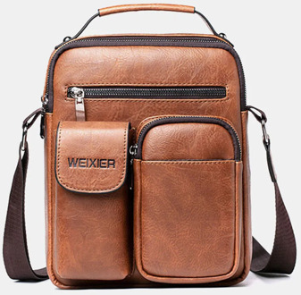 2020 Vintage Leather Men's Crossbody Bag Leather Men Messenger Bags Small but High Capacity Shoulder Bag for Male Casual Handbag