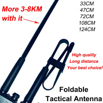2020 Walkie Talkie Foldable CS Tactical Antenna Baofeng UV-5R UV82 SMA-Female Dual Band BAOFENG UV-9R Plus Ham Radio Accessories