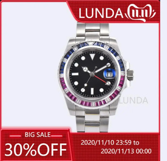 2020 Watch GMT Movement 40MM BOMAX MARINA Luminous Hand Automatic Crystal Bezel Stainless Steel Case Men 6234