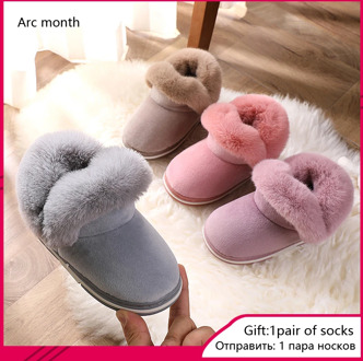 2020 Winter Kids Fashion Snow Boots Thick Child Cotton Shoes Warm Plush Soft Bottom Baby Girls Boots Winter 1-8Years