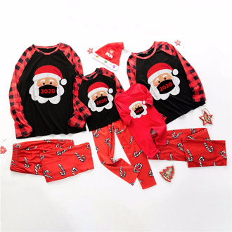 2020 Winter New Family Christmas Pajamas Set for Adult Baby Kids Homewear Dad Mom Boys Girls Cartoon Print Plaid Clothes Outfits