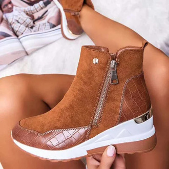 2020 Winter Women Shoes Fashion Casual Women Shoes Comfortable Zipper Sneakers Waterproof High Top Platform Women Shoes
