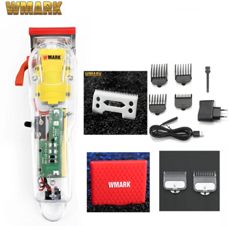 2020 WMARK new model NG-108 rechargeable hair clipper Transparent cover white or red base 2200 battery 7300rpm