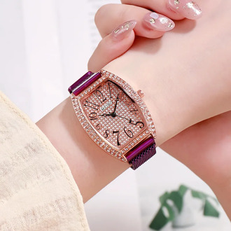 2020 Women Magnet Buckle Mesh Belt Elegant Watch Luxury Ladies Square Case Quartz Watches Girl Clock Dress Gift Relogio Feminino