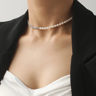 2021 New Natural freshwater pearl necklace handmade pearl 14k gold filled pearl jewelry 36cm