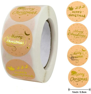 2021 New Year Christmas Sticker Christmas Gift Decoration Packaging Stationery Happy Holidays Seal Label Noel Santa Claus Gift