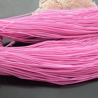 (20213)50 Meter Dikte: 1Mm Elastisch Touw Draad Voor Armband Kralen Maken Sieraden Accessoires Bevindingen magenta