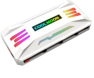 2021NEW Coolmoon Rgb Controller 4Pin Pwm 5V 3Pin Argb Koelventilator Smart Intelligente Afstandsbediening Voor Pc Case Chassis wit