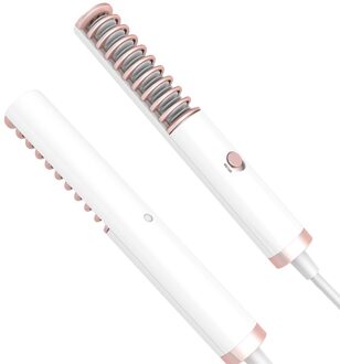 2021New Mini Professionele Elektrische Stijltang Borstel Verwarmde Kam Rechttrekken Kammen Straight & Krullend Styling Tool