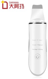 2021New Ultrasone Huid Scrubber Diepe Gezicht Reinigingsmachine Peeling Schop Facial Pore Cleaner Gezicht Huid Scrubber Lift Machine 01 wit