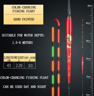 2021New Visdobbers Accessoires Karper Verkleuring Lichtgevende Nano Elektron Float Visgerei Drift Hoge Gevoeligheid Visgerei B12-3