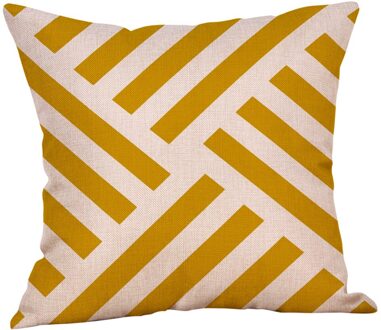 2021New Zachte Mosterd Kussensloop Geel Geometrische Fall Herfst Kussenhoes Decoratieve Sofa Sierkussen Kamer Kussensloop Decor