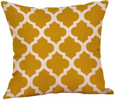 2021New Zachte Mosterd Kussensloop Geel Geometrische Fall Herfst Kussenhoes Decoratieve Sofa Sierkussen Kamer Kussensloop Decor