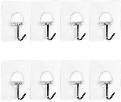 2021top Home Decor Sterke Transparante Zuignap Sucker Muurhaken Hanger Voor Keuken Badkamer 8Pc Товары Для Дома