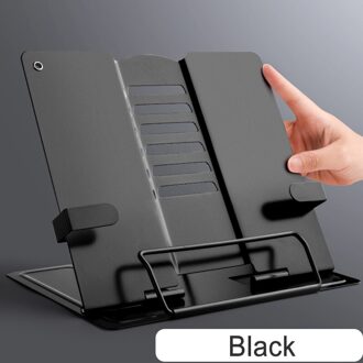 2022 Verstelbare Draagbare Metalen Verstelbare Leesboek Houder Ondersteuning Document Plank Bookstand Tablet Muziek Score Recept Stand zwart