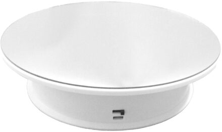 205 Gemotoriseerde Roterende Display Stand Sieraden Draaitafel Spiegel Draaitafel Oplaadbare Voor Model Hobby Collectible Product wit