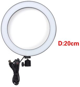 20Cm/26Cm Led Selfie Ring Licht Fotografie Ringlicht Voor Make Video Met Dimbare Statief Telefoon Stand Lamp cirkel Licht Invullen 20CM PTZ